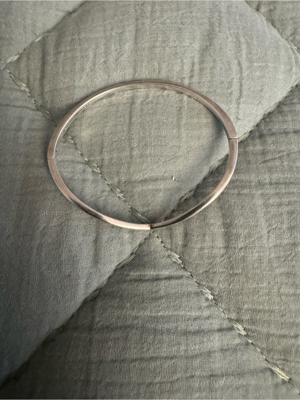 Pandora Silver-Tone Hinged Bangle Bracelet